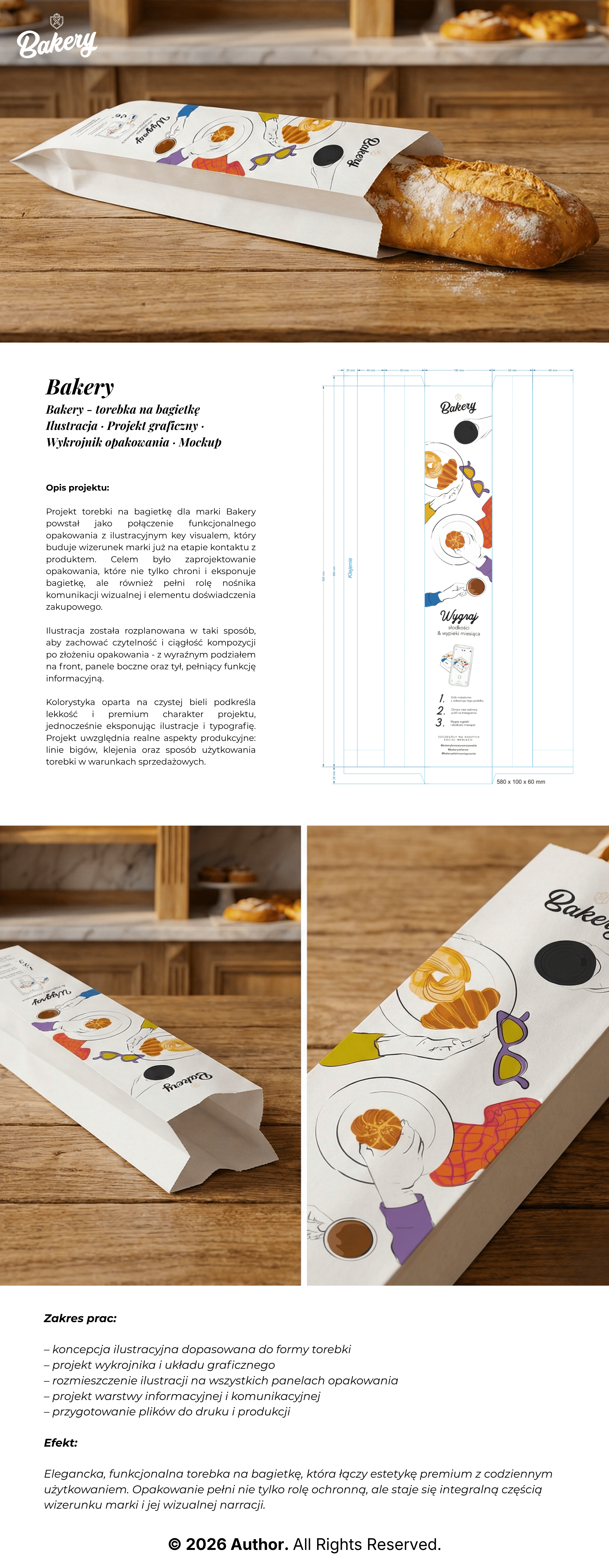 Bakery - Torebka na bagietki